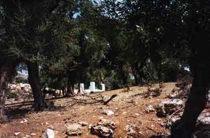 The grave of poet Rupert Brooke on Skyros Island in Greece.