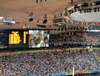 Beijing 2008 birdsnest Usain Bolt