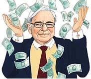 Buffett throwing dollars
