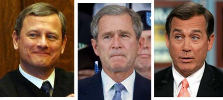 Simians Roberts, Bush and Boehner