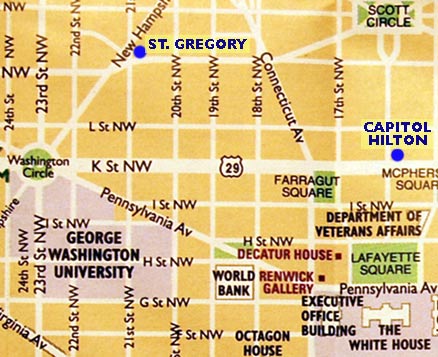 Map of Washington DC hotels